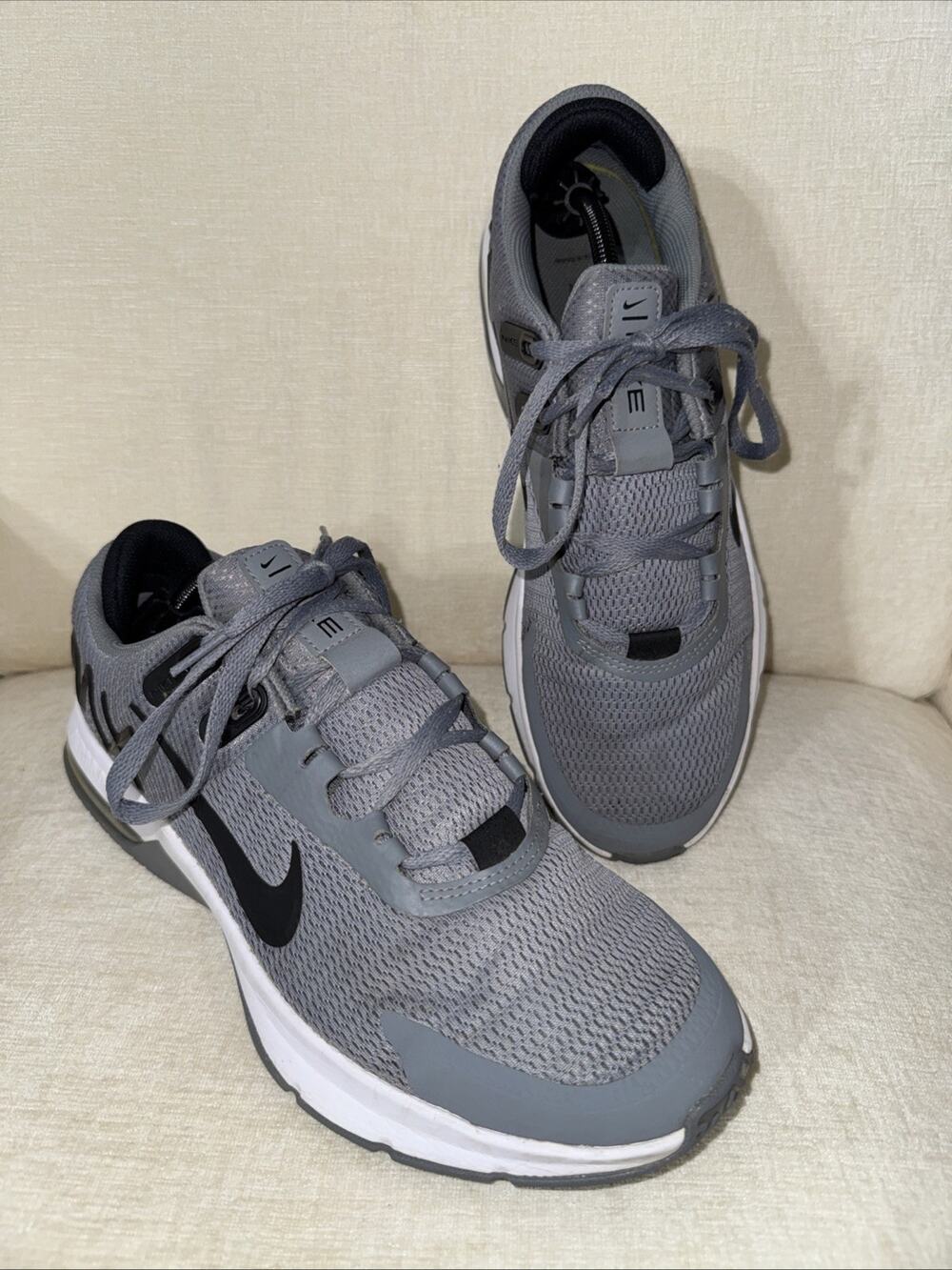 Nike Air Max Alpha Trainer 4 Shoes Mens Size 12 Sneakers Gray Black CW3396 001